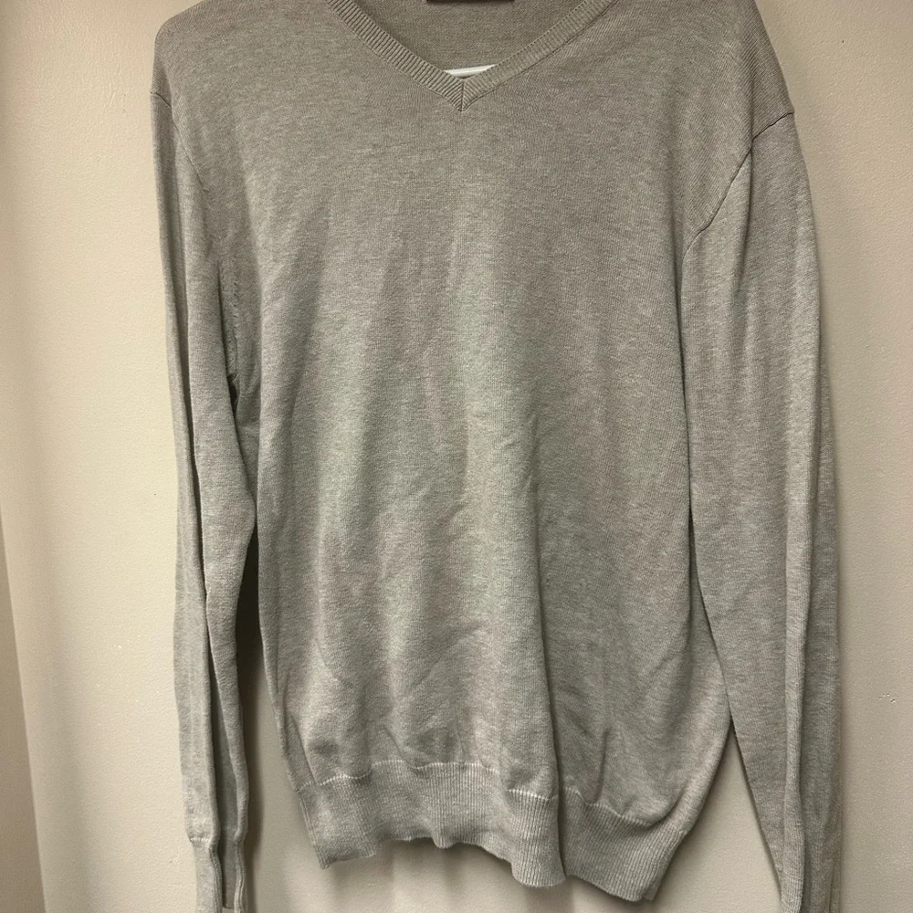 J. Crew Light Gray V-Neck‎ Sweater for Men